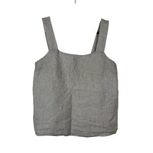 J.Crew Striped Side Zip Square Neck Sleeveless Tank Top Size Small Minimalist